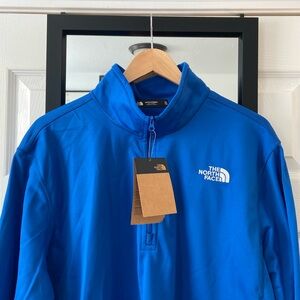 Men's The North Face TNF Tech 1/4 Zip Fleece Light Pullover Sweatshirt Sz Large